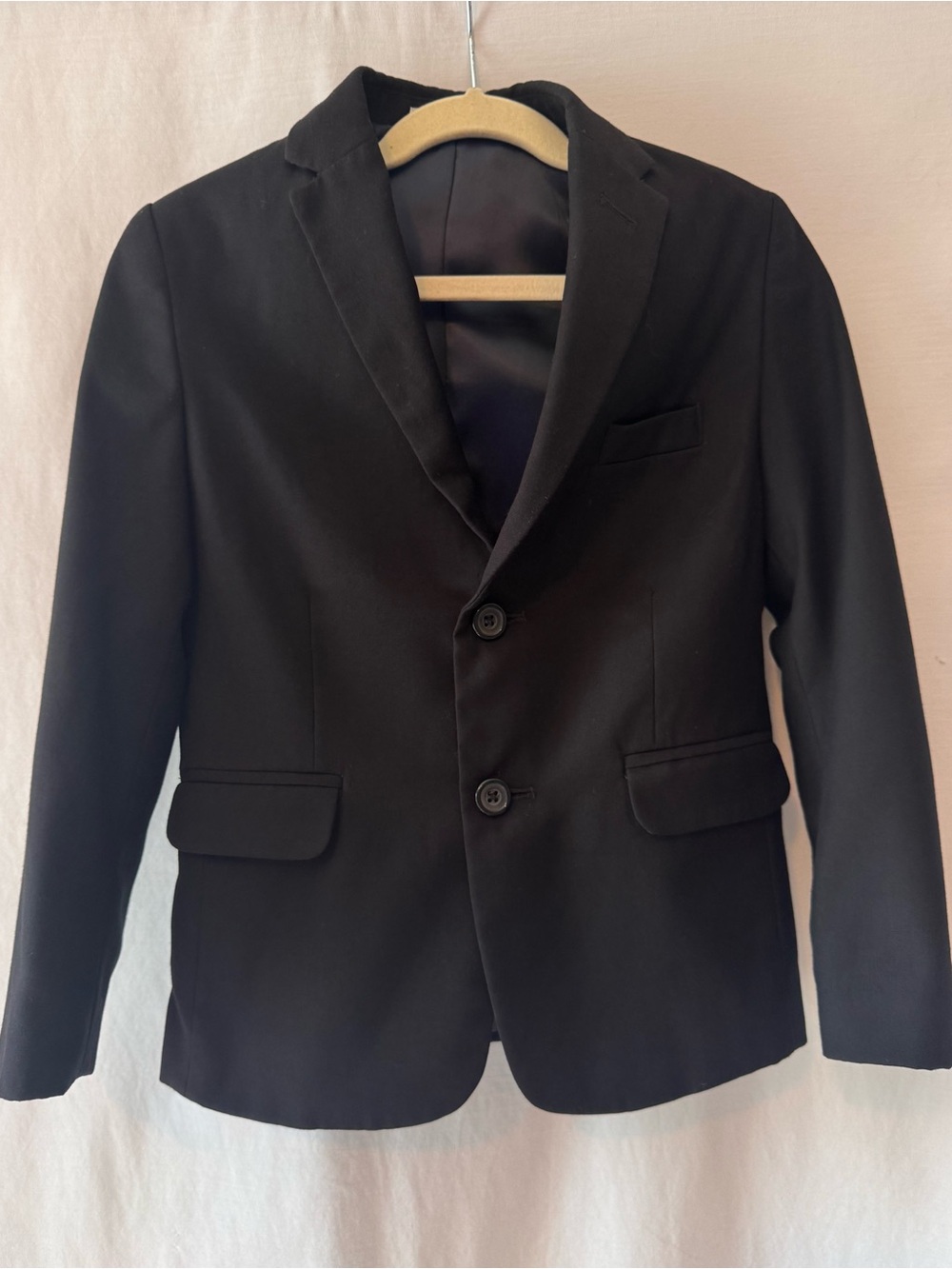 Classic Black Boys 2 button Blazer Tailored Jacket, flap pockets size 7